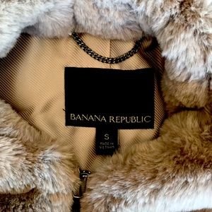 Banana Republic Faux Fur Bomber NWOT
